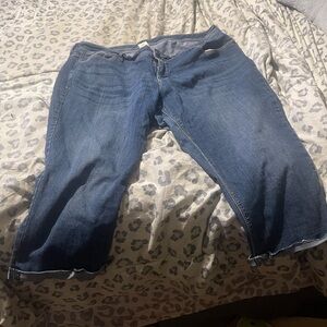 Faded Glory Women's Dark Blue Cropped Jeans